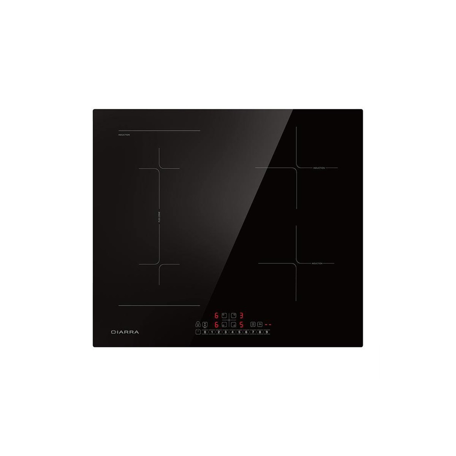 Plaque induction Ciarra CBBIH4BF-OW booster 1 Flexizone