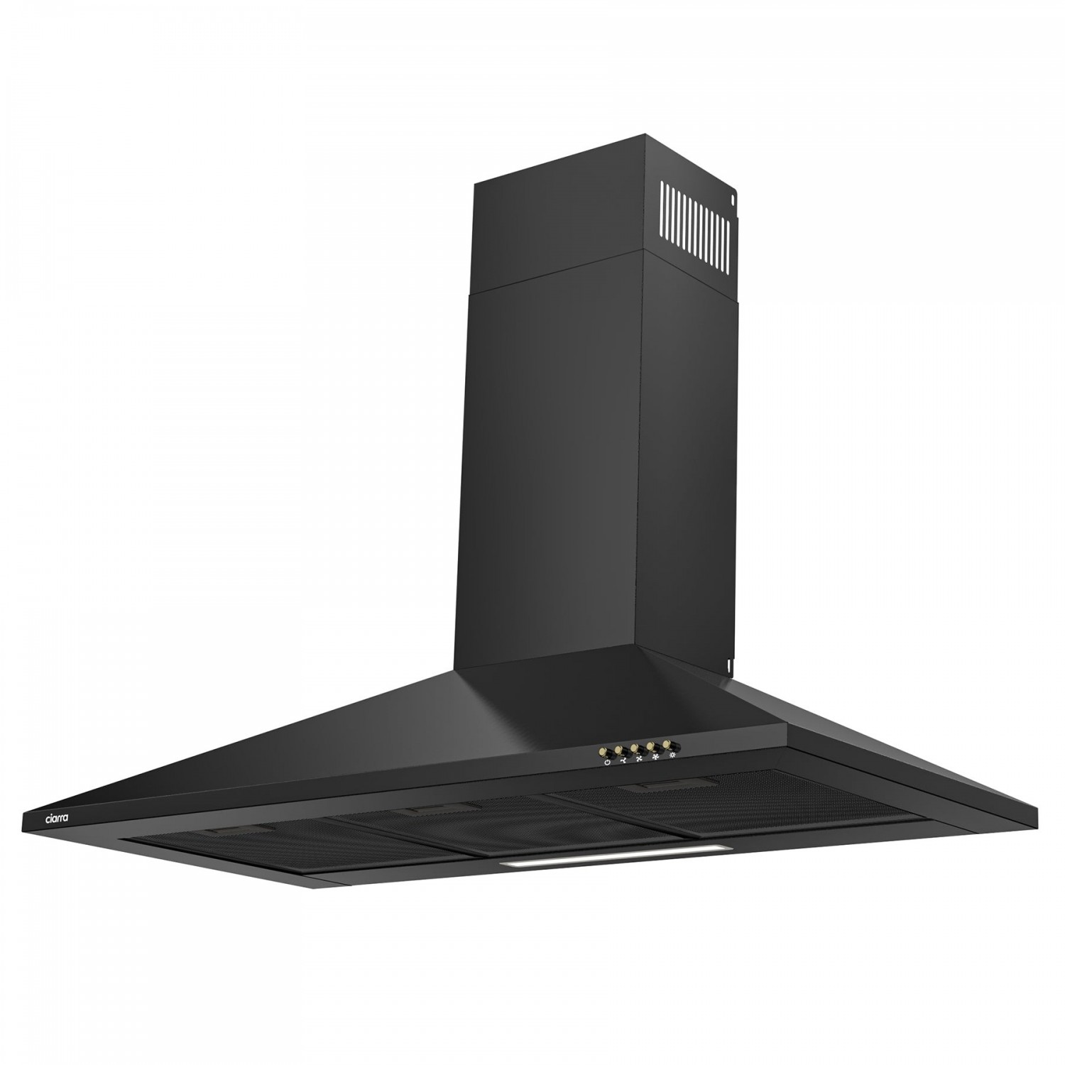 Ciarra Hotte Aspirante 90cm 370m³/h 3 Vitesses CBCB9201-B Noir mat