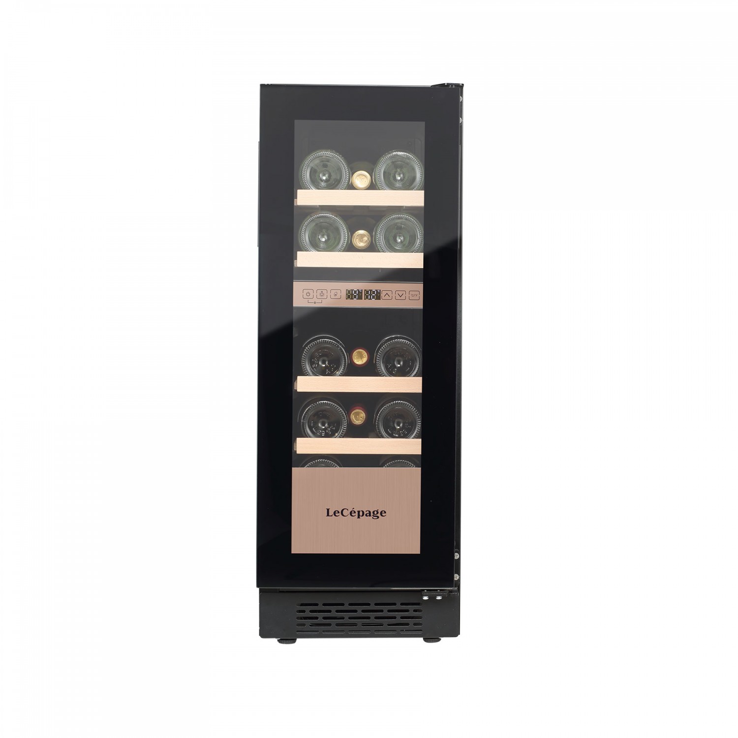 Cave à vin encastrable sous plan Lecépage AGJ17VN2ZBU 17 bouteilles double zone