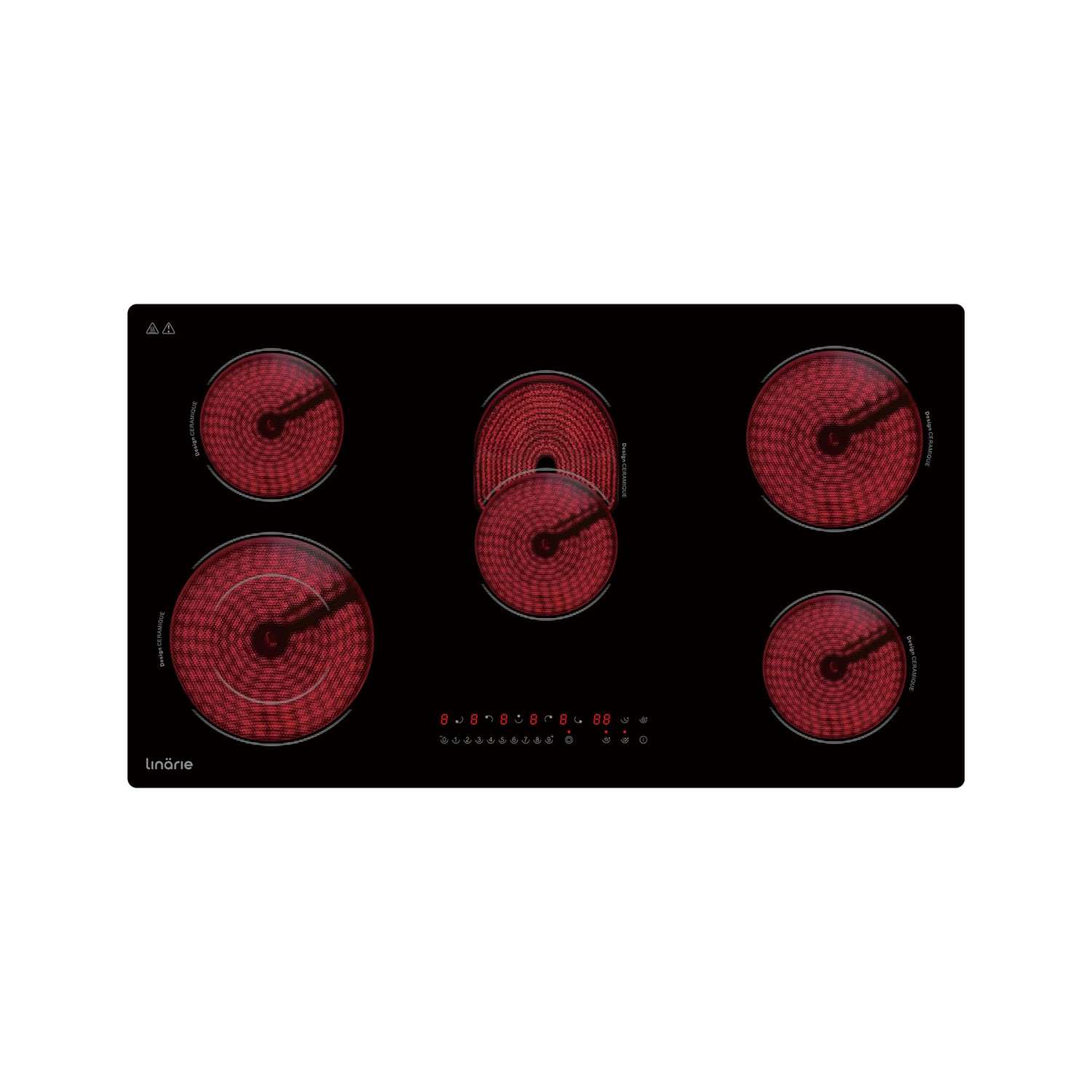 Plaque de cuisson vitrocéramique encastrable Linarie LIN90C5Z 5 zones