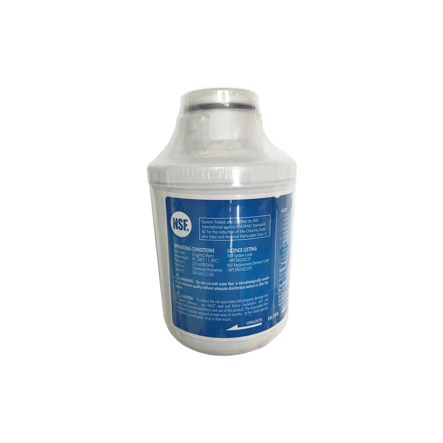 Filtre à eau intérieur d'origine TSNFAE541 pour réfrigérateur américain  TRIOMPH